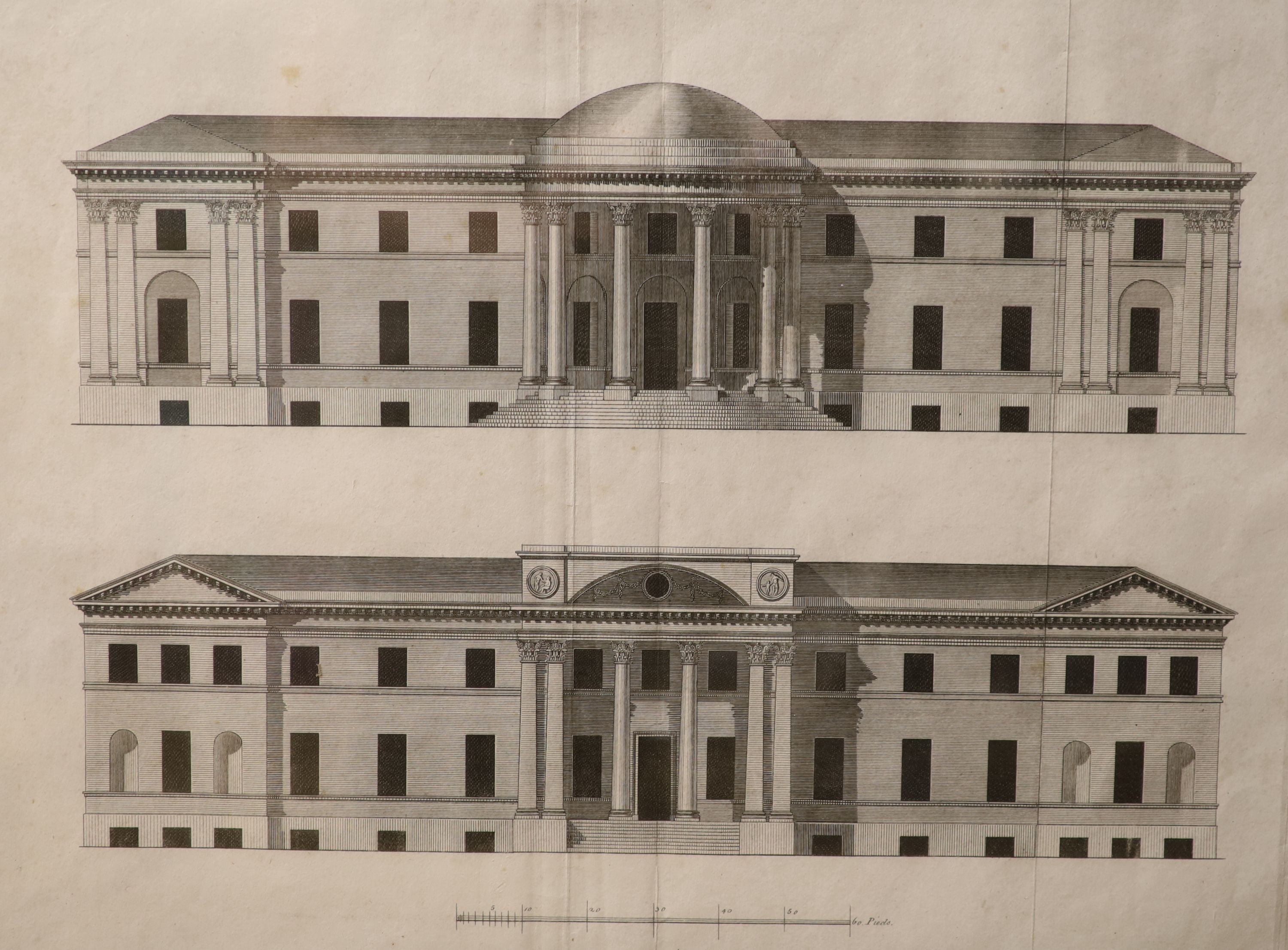 Raimonette after Schwender, set of four engravings, Architectural studies, 41 x 48cm